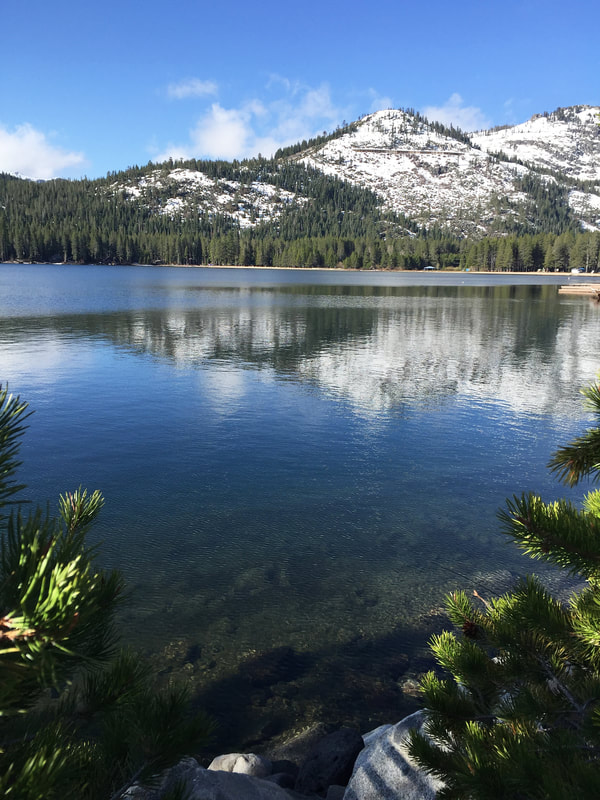 Photo of Donner Lake near Truckee, Calif., in April 2018.